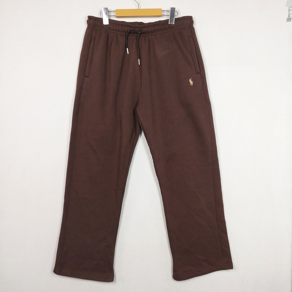 Polo Ralph Lauren Brown Fleece Sweatpants XXL Straight Leg Pony Logo Joggers